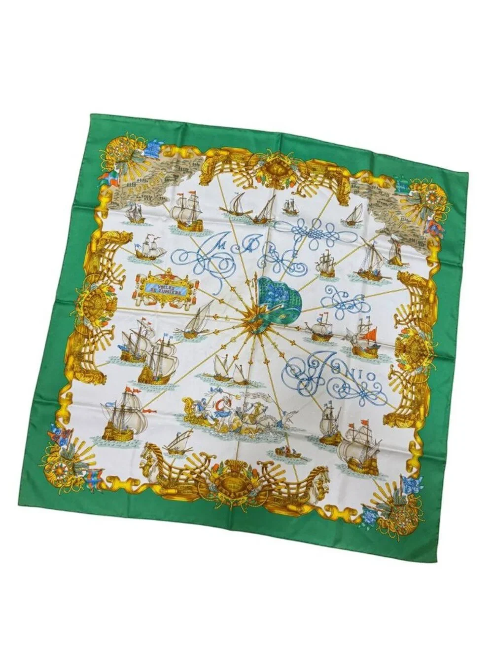 Hermes Carre 90 Voiles de Lumiere Sailing Ship of Light Scarf